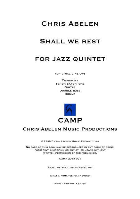 Shall We Rest Sheet Music