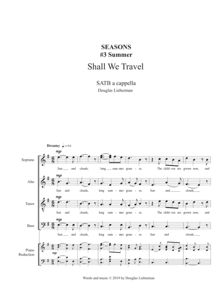 Shall We Travel 3 From Seasons A Love Story Sheet Music