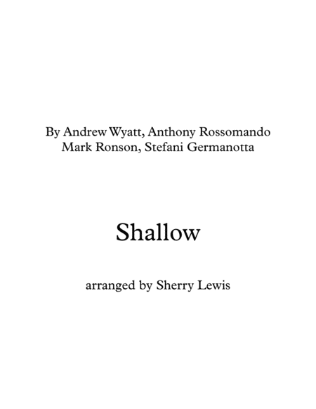 Free Sheet Music Shallow String Quartet For String Quartet