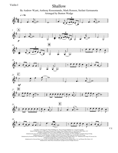 Shallow String Quartet Sheet Music