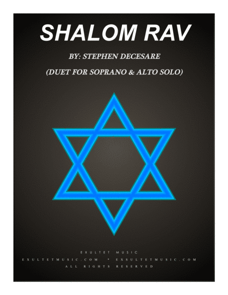 Free Sheet Music Shalom Rav Duet For Soprano And Alto Solo