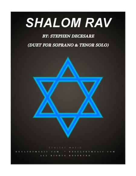 Shalom Rav Duet For Soprano And Tenor Solo Sheet Music