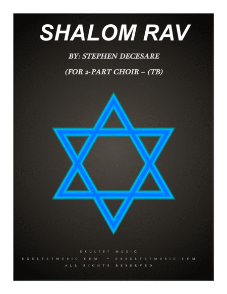 Shalom Rav For 2 Part Choir Tb Sheet Music