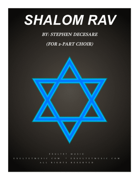 Shalom Rav For 2 Part Choir Sheet Music