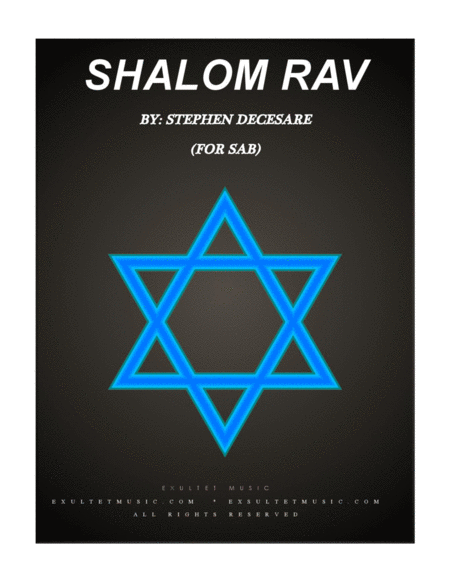 Free Sheet Music Shalom Rav For Sab