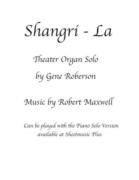 Free Sheet Music Shangri La Theater Organ