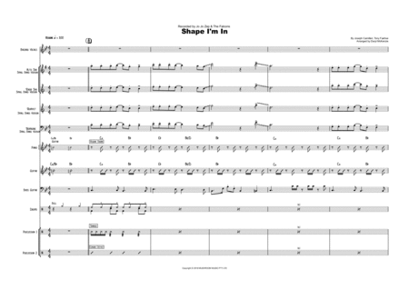 Shape I M In Vocal With Small Band 4 Horns Sheet Music