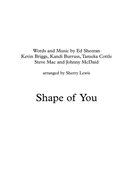 Shape Of You String Duo For String Duo Sheet Music