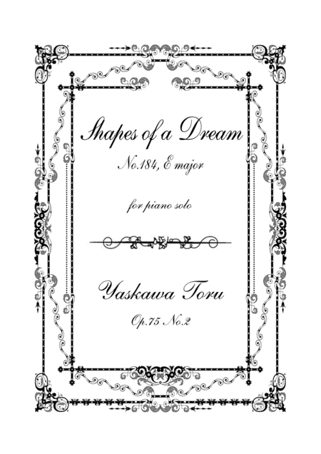 Shapes Of A Dream No 184 E Major Op 75 No 2 Sheet Music