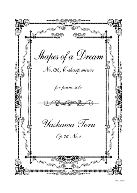 Free Sheet Music Shapes Of A Dream No 196 C Sharp Minor Op 76 No 1