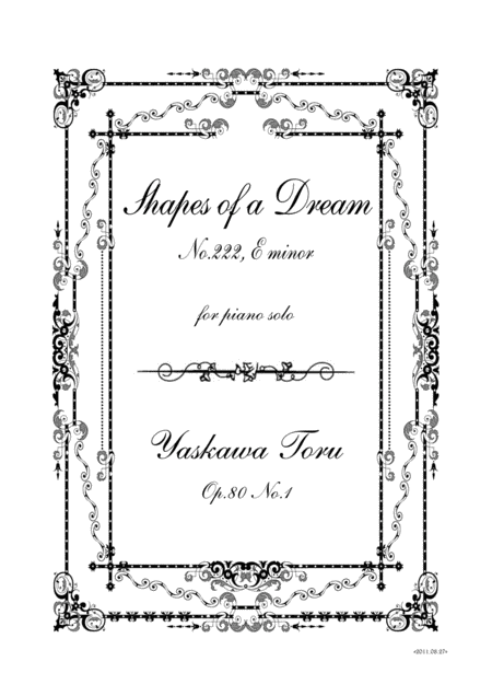 Shapes Of A Dream No 222 E Minor Op 80 No 1 Sheet Music