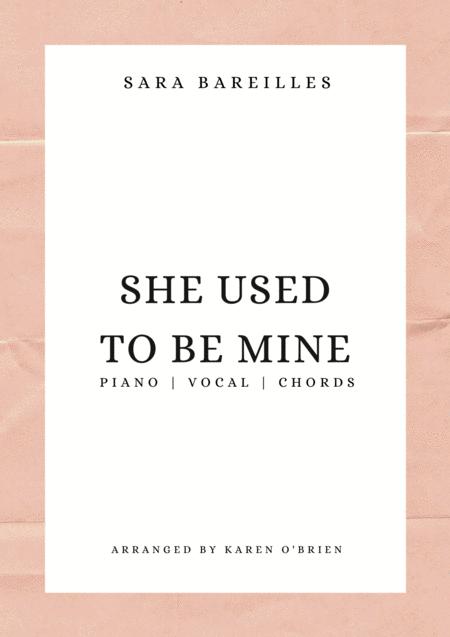 She Used To Be Mine Piano Vocal Chords Sheet Music