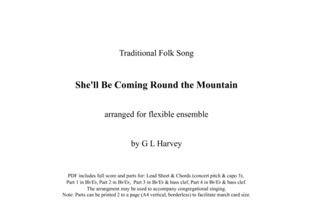 She Will Be Coming Round The Mountain Flexible Ensemble Sheet Music