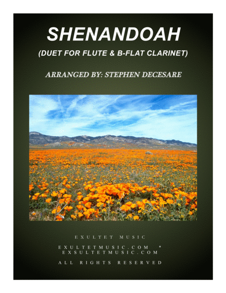 Shenandoah Duet For Flute And Bb Clarinet Sheet Music