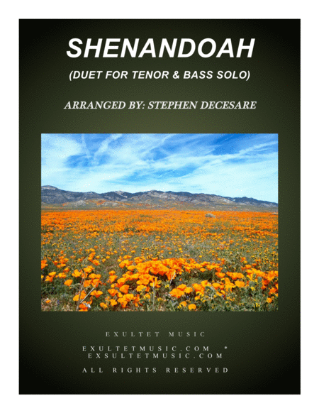 Shenandoah Duet For Tenor And Bass Solo Sheet Music