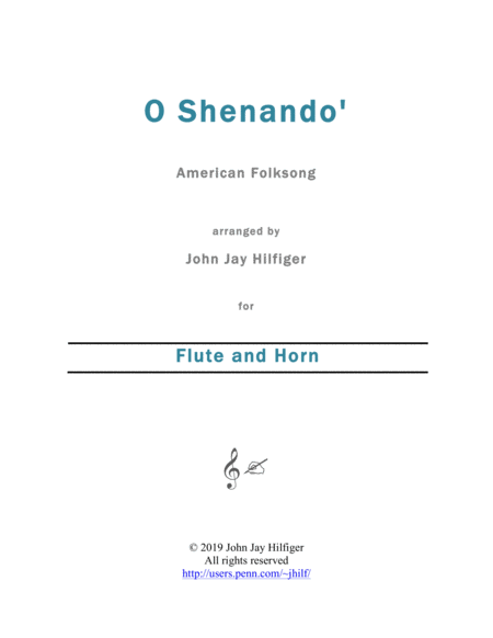 Shenandoah For Flute And Horn Sheet Music