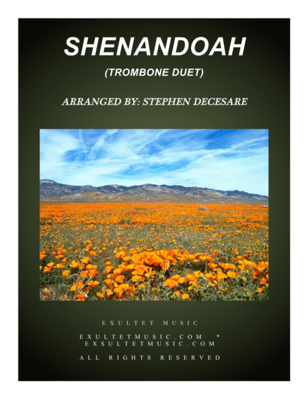 Free Sheet Music Shenandoah Trombone Duet