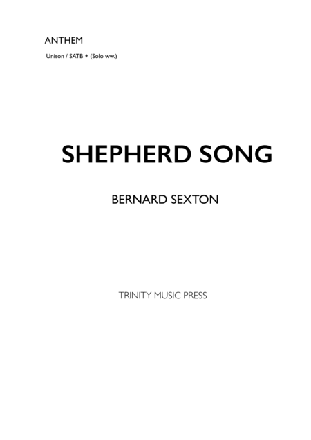 Shepherd Song Satb Sheet Music