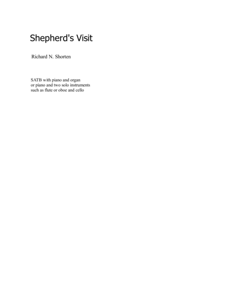 Shepherds Visit Sheet Music