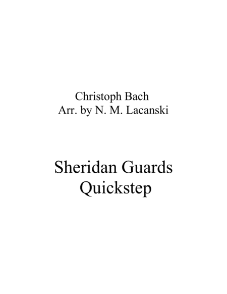 Sheridan Guards Quickstep Sheet Music