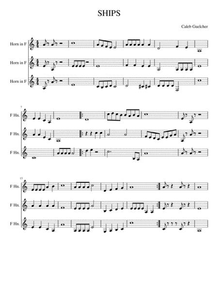 Free Sheet Music Ships