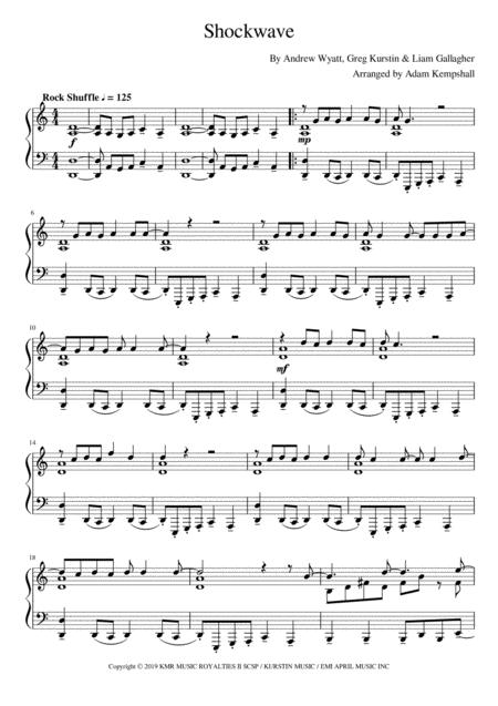 Free Sheet Music Shockwave Piano Solo