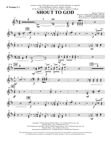 Shout To God Bb Trumpet 2 3 Sheet Music