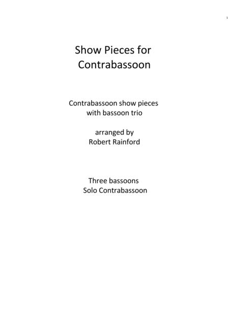 Free Sheet Music Show Pieces For Contrabassoon