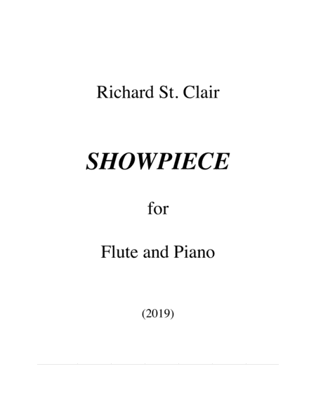 Free Sheet Music Showpiece For Flute And Piano Score And Part