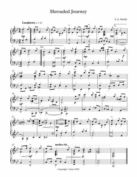 Shrouded Journey For Piano Solo Sheet Music