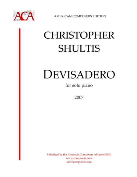 Free Sheet Music Shultis Devisadero