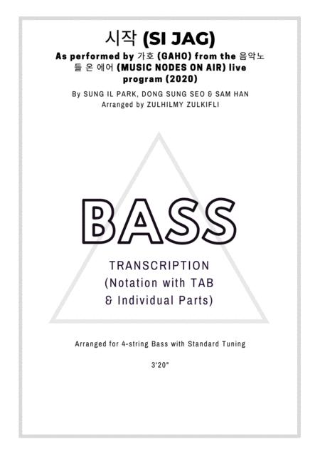 Si Jag Bass Transcription With Tab Sheet Music