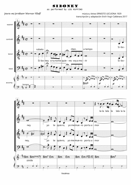 Siboney Sheet Music