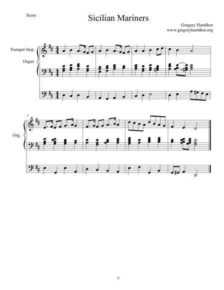 Sicilian Mariners O Sanctissima Alternate Harmonization Sheet Music