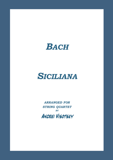 Siciliana Sheet Music