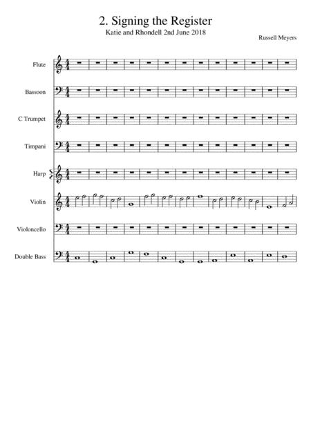 Signing The Register Sheet Music