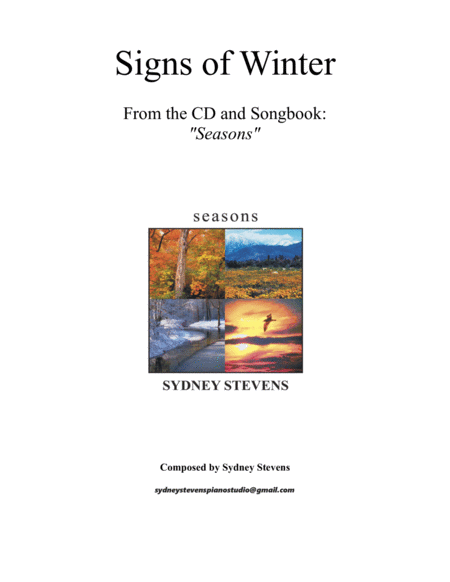 Signs Of Winter Sheet Music