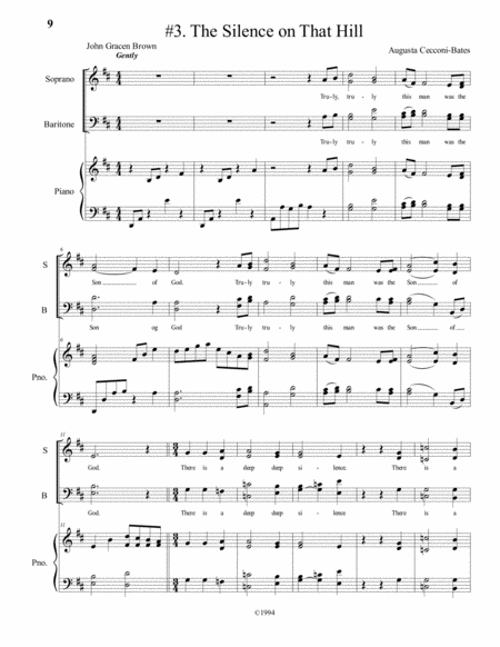 Silence On That Hill Satb Organ No 3 From Cantata Christ Our Passover Sheet Music