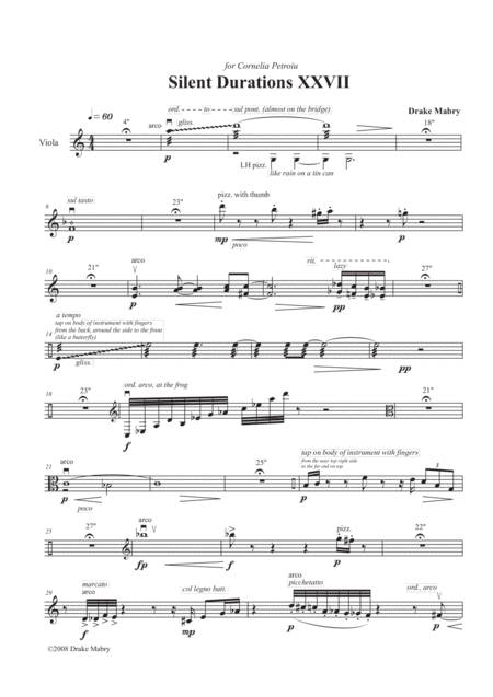 Silent Durations Xxviii Sheet Music