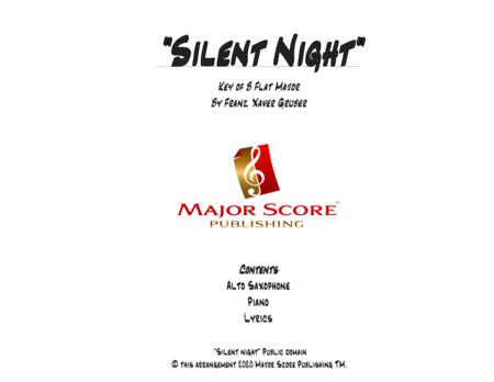 Silent Night Alto Sax Piano Bb Major Sheet Music