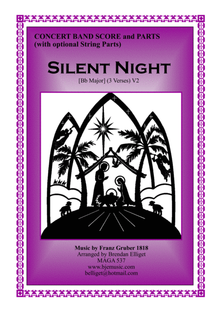 Free Sheet Music Silent Night Christmas Concert Band Orchestra Score And Parts Pdf