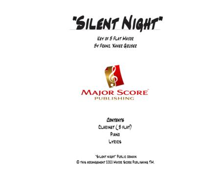 Silent Night Clarinet Bb Piano Bb Major Sheet Music