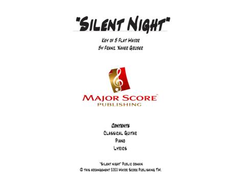 Free Sheet Music Silent Night Classical Guitar Piano Bb Major