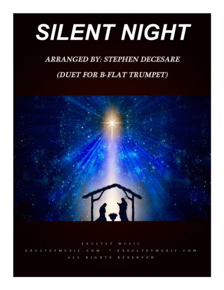 Free Sheet Music Silent Night Duet For Bb Trumpet