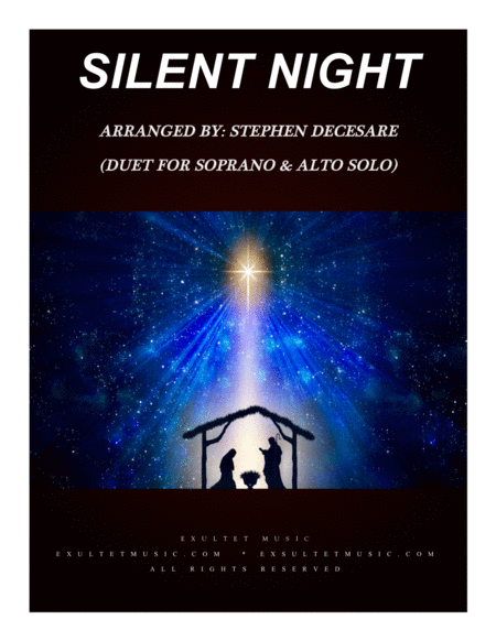 Free Sheet Music Silent Night Duet For Soprano And Alto Solo