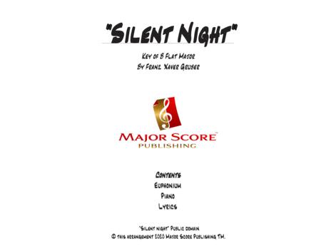 Free Sheet Music Silent Night Euphonium Piano Bb Major