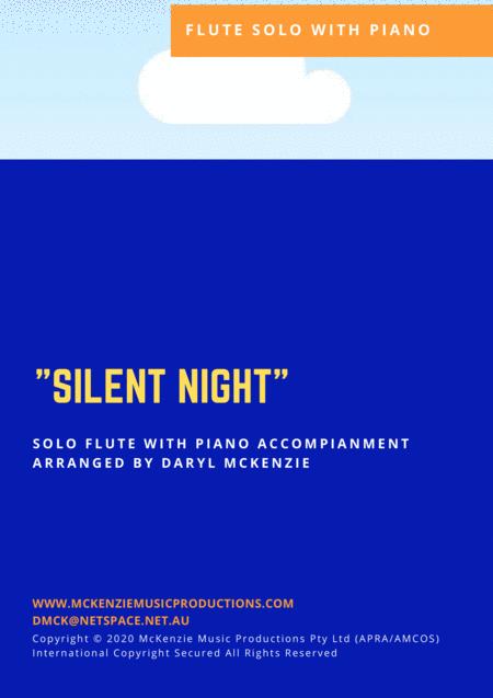Free Sheet Music Silent Night Flute Solo With Piano Accompaniment Key Of F