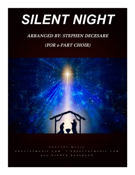 Silent Night For 2 Part Choir Sheet Music