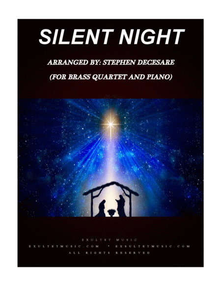 Silent Night For Brass Quartet And Piano Sheet Music