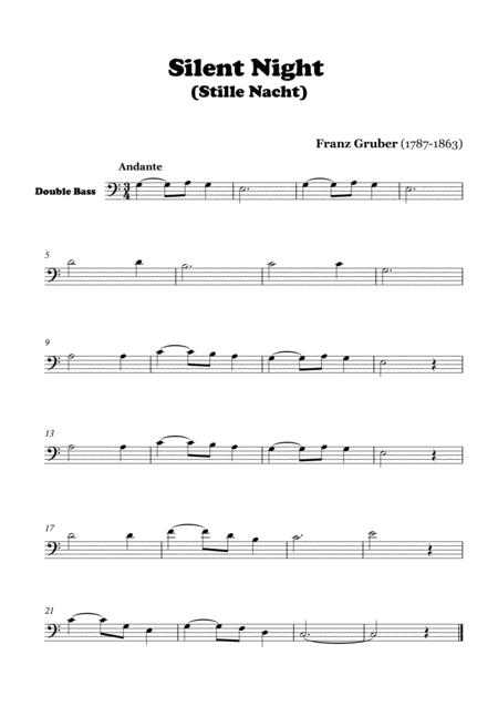 Silent Night For Double Bass Sheet Music